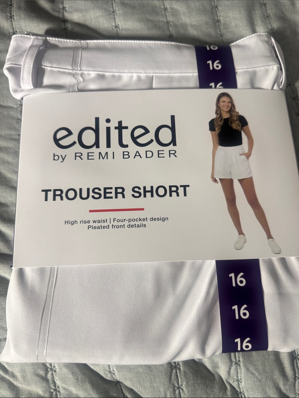 Edited by Remi Bader High-Rise White Trouser Shorts